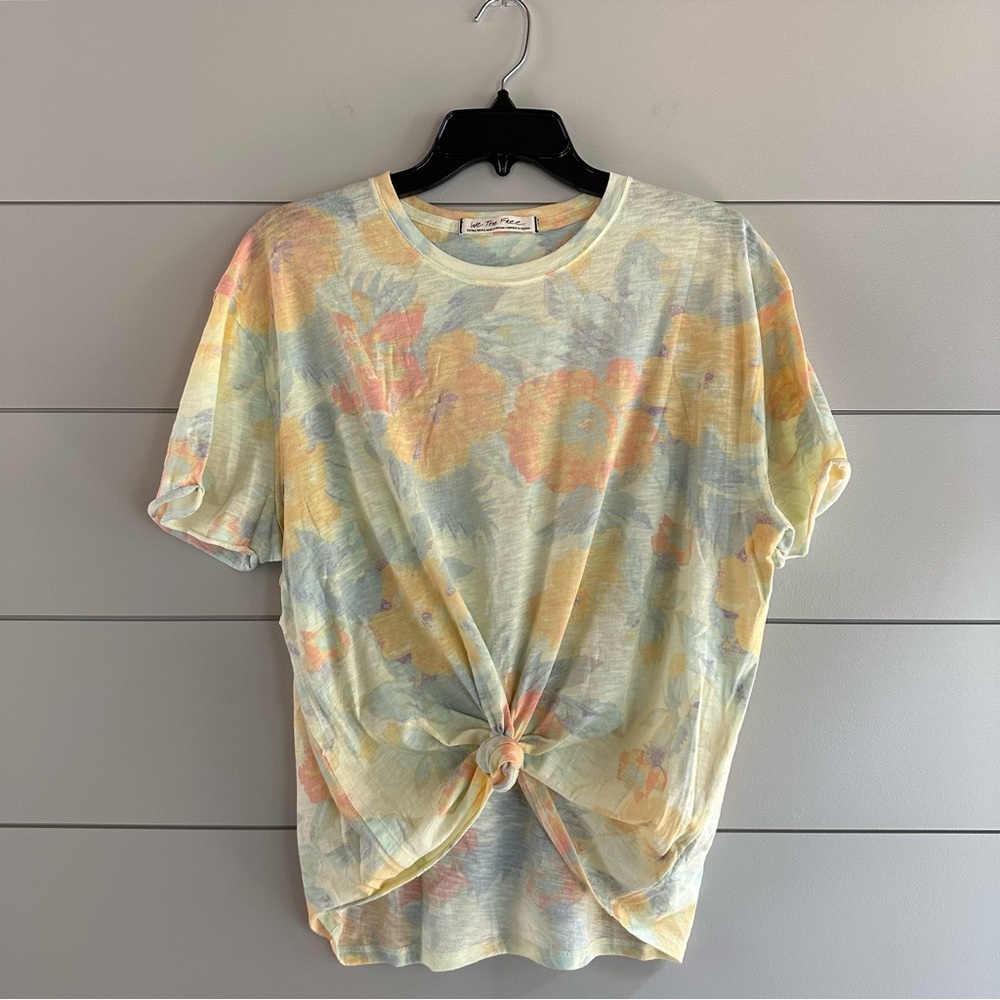 Free People We The Free Floral Tee Size XS Extra Small